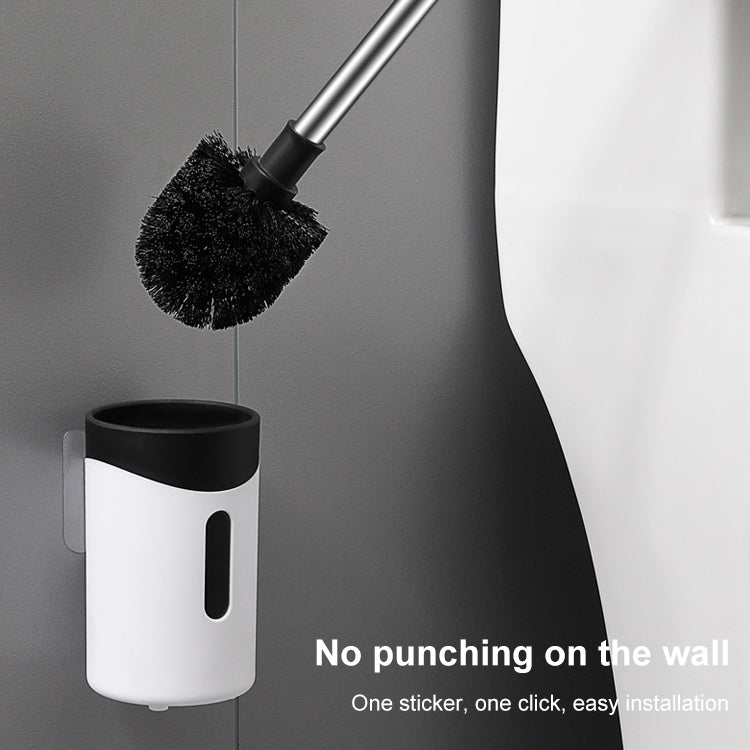 Stainless Steel Wall-mounted Home Soft Brush Toilet Brush, Grey, White, Pink
