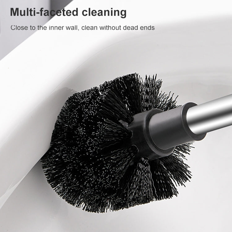 Stainless Steel Wall-mounted Home Soft Brush Toilet Brush, Grey, White, Pink