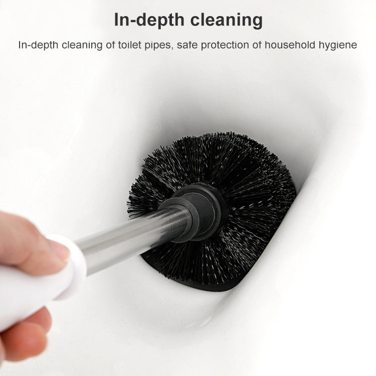 Stainless Steel Wall-mounted Home Soft Brush Toilet Brush, Grey, White, Pink