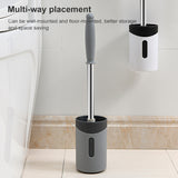 Stainless Steel Wall-mounted Home Soft Brush Toilet Brush, Grey, White, Pink