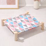 47x52cm Four Seasons Universal Removable And Washable Pet Bed Pet Nest, Small Yellow Duck, Small Color Triangle, Small Wooden Gray Bottom, Small White Cat Head, Small Wooden Alpaca, Small Blue Cat Head, Small Pink Square