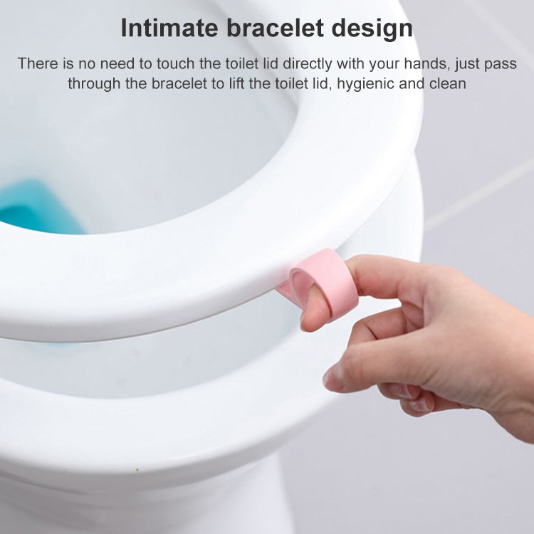 10 PCS Creative Anti-dirty Ring Toilet Lid Lift Toilet Accessories, White, Pink, Light Blue, Dark Blue