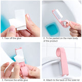 10 PCS Creative Anti-dirty Ring Toilet Lid Lift Toilet Accessories, White, Pink, Light Blue, Dark Blue