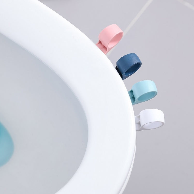 10 PCS Creative Anti-dirty Ring Toilet Lid Lift Toilet Accessories, White, Pink, Light Blue, Dark Blue