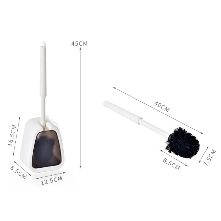 Wall-mounted Toilet Brush Simple No-punching Bathroom Cleaning Brush, White, Black