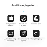 Wall-mounted Toilet Brush Simple No-punching Bathroom Cleaning Brush, White, Black