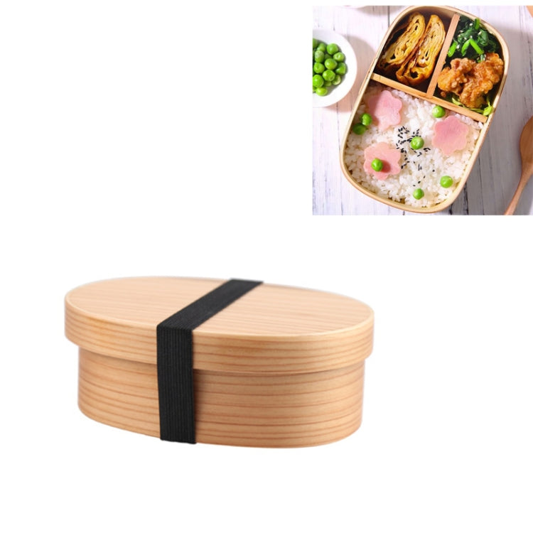 Wood Environmental Protection Tableware Portable Lunch Box Bento Box, Single Layer, Double Layer Single Layer Wood Color