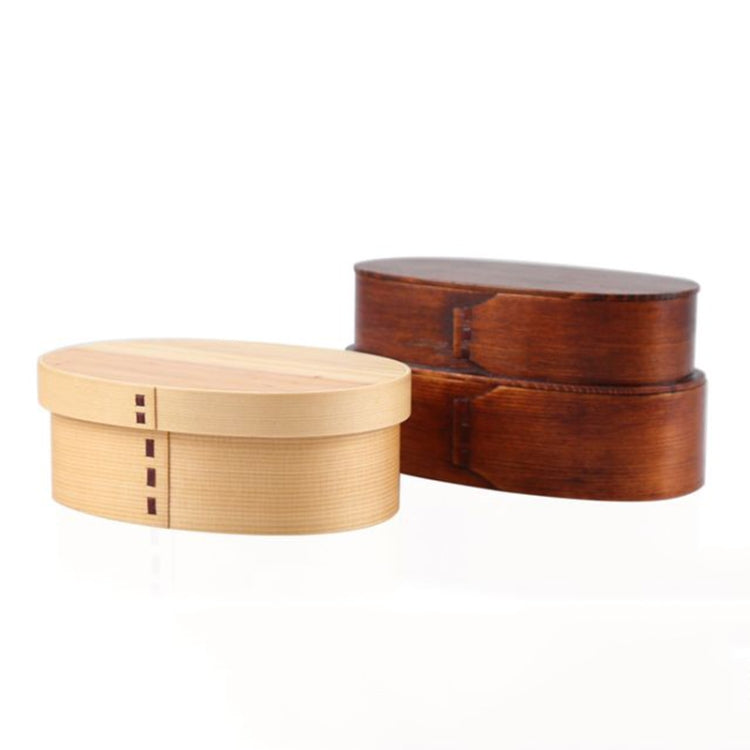 Wood Environmental Protection Tableware Portable Lunch Box Bento Box, Single Layer, Double Layer