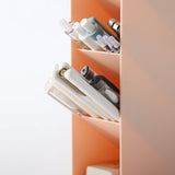 Multifunctional Home Furnishing Vertical Desktop Plastic Makeup Storage Box Student Stationery Pen Holder, Pink, Blue, White