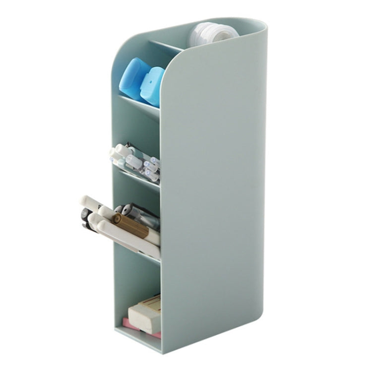 Multifunctional Home Furnishing Vertical Desktop Plastic Makeup Storage Box Student Stationery Pen Holder, Pink, Blue, White