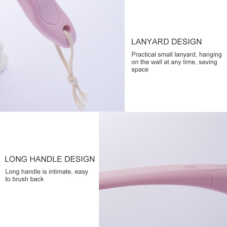 2 PCS Back Massage Bath Brush Nylon Brush Head Long Handle Bath Rubbing Brush