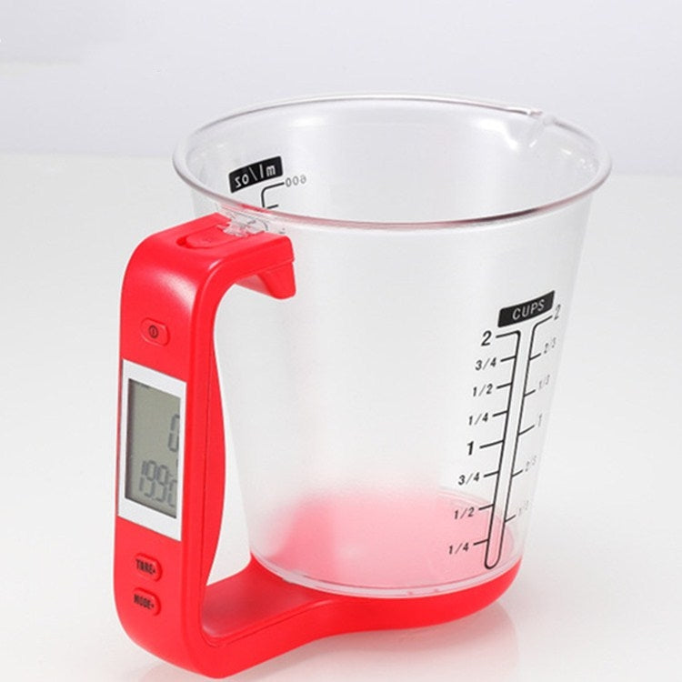 1000g / 1g Kitchen Electronic Scales Electronic Measuring Cup Baking DIY Measuring Tool, Red, Black Red Red