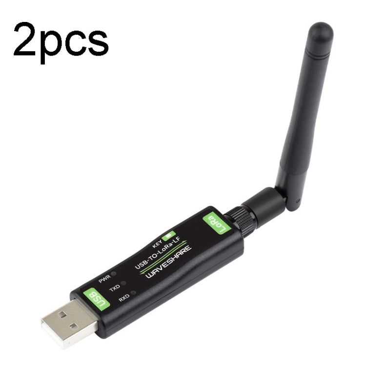 Waveshare 2pcs USB To LoRa Data Transfer Module Based On SX1262, LF Version Using TCXO Crystal Oscillator, HF Version Using TCXO Crystal Oscillator, LF Version Using XTAL Crystal Oscillator, HF Version Using XTAL Crystal Oscillator LF Version Using TCXO Crystal Oscillator