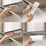 Punch-free Wall-mounted Bathroom Kitchen Roll Holder Towel Rack