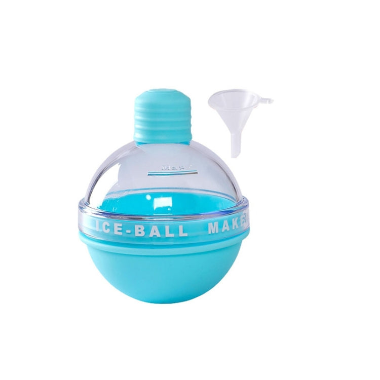 2PCS Home Whiskey Bulb Ice Ball Ice Cube Silicone Mold With Funnel, With Funnel+Sky Blue, With Funnel+Lavender Purple, With Funnel+Cherry Blossom Pink, With Funnel+Banana Yellow With Funnel+Sky Blue Sky Blue