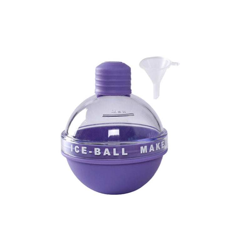 2PCS Home Whiskey Bulb Ice Ball Ice Cube Silicone Mold With Funnel, With Funnel+Sky Blue, With Funnel+Lavender Purple, With Funnel+Cherry Blossom Pink, With Funnel+Banana Yellow With Funnel+Lavender Purple Lavender Purple
