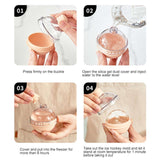 2PCS Home Whiskey Bulb Ice Ball Ice Cube Silicone Mold With Funnel, With Funnel+Sky Blue, With Funnel+Lavender Purple, With Funnel+Cherry Blossom Pink, With Funnel+Banana Yellow