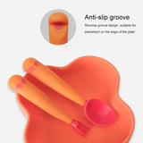 Baby Learning To Eat Bending Training Elbow Twisting Spoon Fork