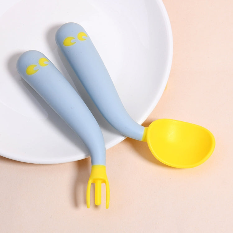 Baby Learning To Eat Bending Training Elbow Twisting Spoon Fork