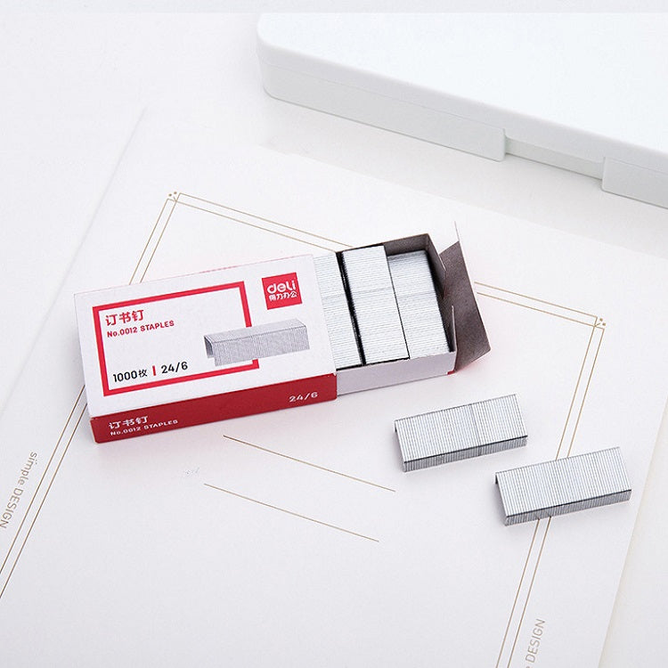 1000pcs /Pack Deli 0012 Universal No. 12 Stapler 24/6 Staples Stapler Regular Staples Default Title