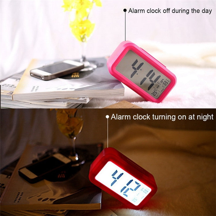 Temperature Type Lazy Snooze Alarm Mute Backlit Electronic Clock, Battery(White), Battery(Green), Battery(Black), Battery(Blue), Battery(Rose Red)
