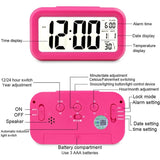 Temperature Type Lazy Snooze Alarm Mute Backlit Electronic Clock, Battery(White), Battery(Green), Battery(Black), Battery(Blue), Battery(Rose Red)