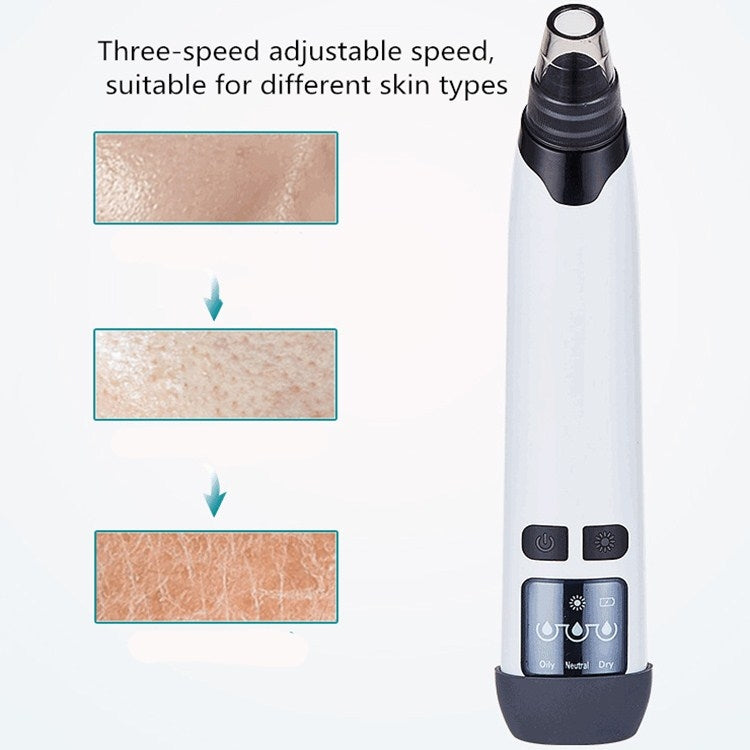 3-in-1 Temperature Sensor Blackhead Heating Electric Pore Cleaner Facial Acne Removing Device