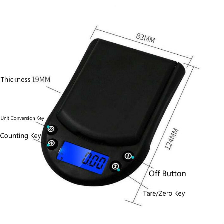 Precision Palm Scale Gold Silver Jewelry Scale Pocket Scale, Specification:200g/0.01g, 200g/0.01g :Without Battery