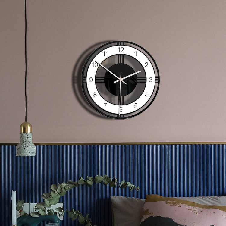Home Decoration Round Creative Wall Clock Living Room Bedroom Transparent Acrylic Retro Clock, CC034