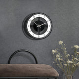 Home Decoration Round Creative Wall Clock Living Room Bedroom Transparent Acrylic Retro Clock, CC034