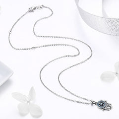 Fatima Guardian S925 Sterling Silver Necklace Female Zircon Necklace