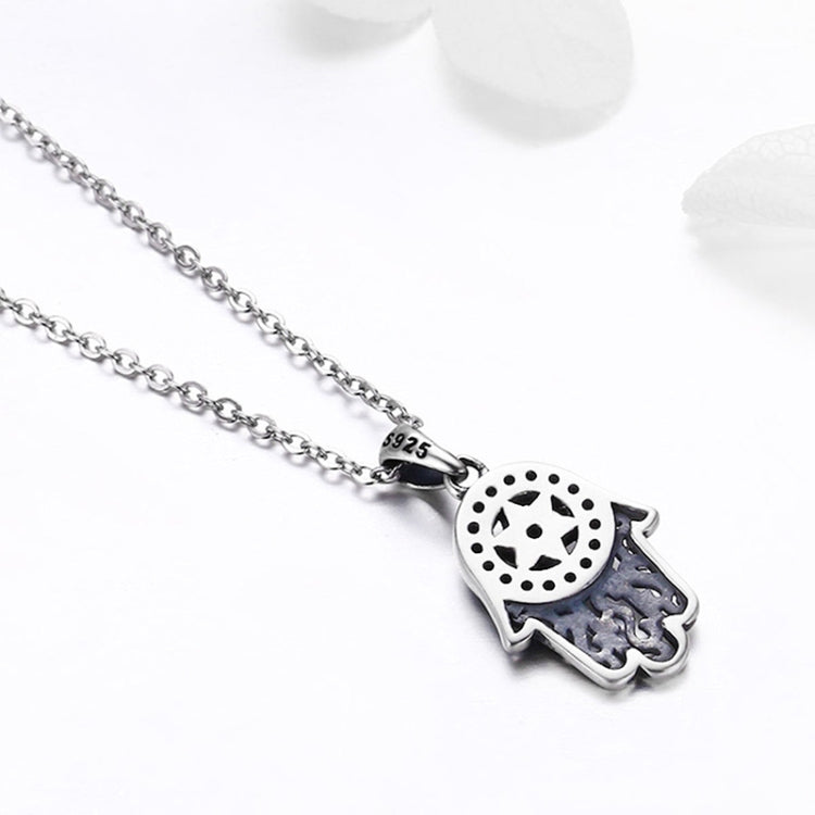 Fatima Guardian S925 Sterling Silver Necklace Female Zircon Necklace