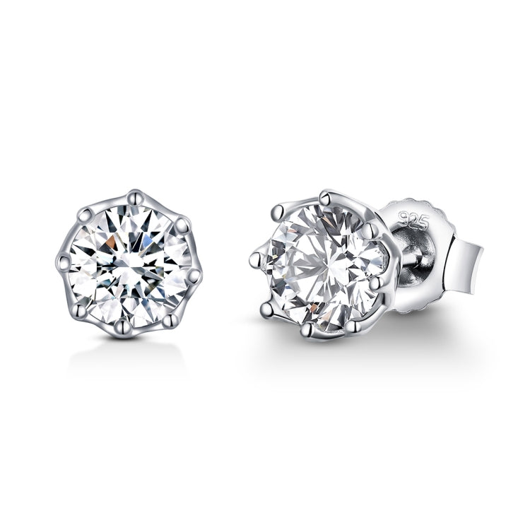 S925 Sterling Silver Stud Earrings Zircon Earrings, SCE499 - Zen Craft