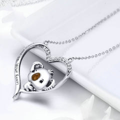 Cute Koala S925 Sterling Silver Lady Necklace, SCN256 - Zen Craft