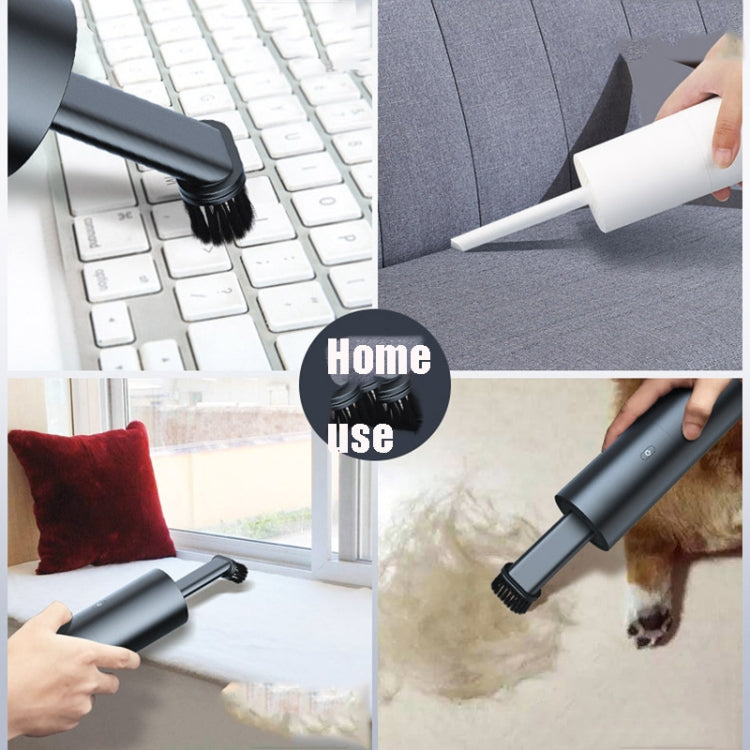 Creative Mini Handheld Portable Vacuum Cleaner USB Charging High Power Household Vacuum Cleaner, Space Gray, Pure White