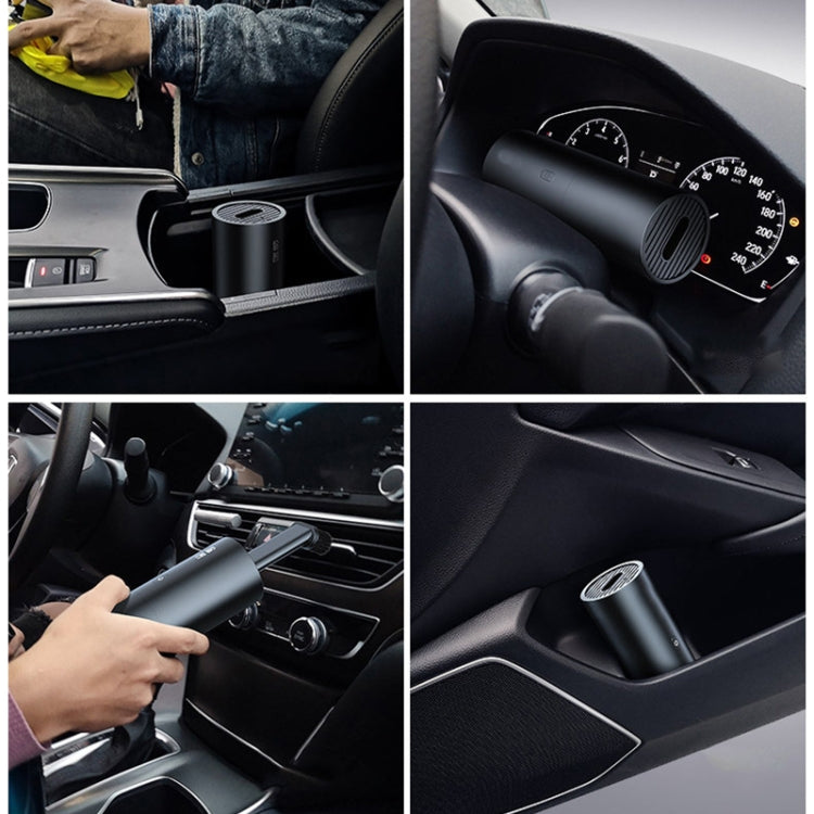 Creative Mini Handheld Portable Vacuum Cleaner USB Charging High Power Household Vacuum Cleaner, Space Gray, Pure White