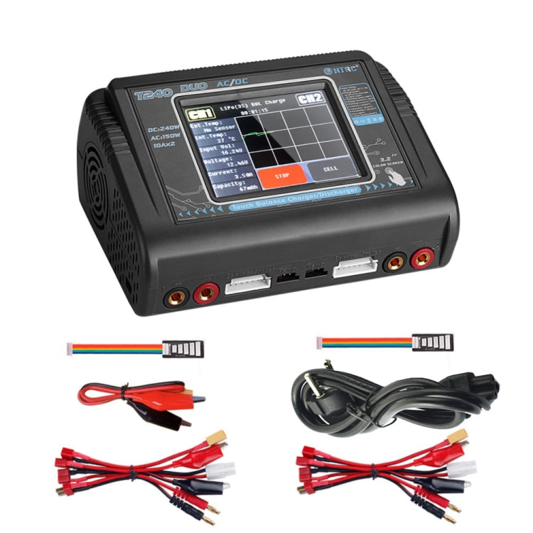 HTRC T240 Touch Balance Model Airplane Lithium Battery Charger Remote Control Car Toy B6 Charger,, EU Plug, US Plug EU Plug