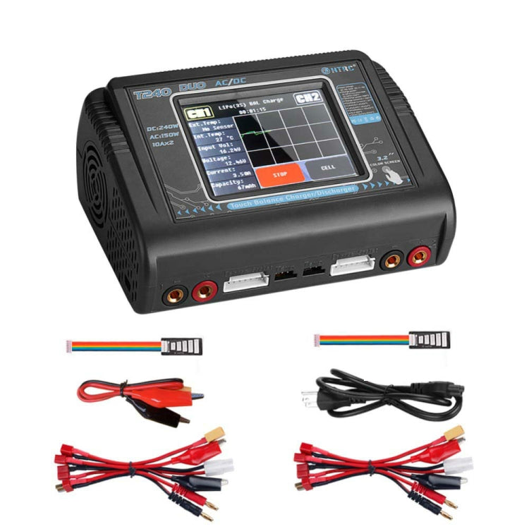 HTRC T240 Touch Balance Model Airplane Lithium Battery Charger Remote Control Car Toy B6 Charger,, EU Plug, US Plug US Plug