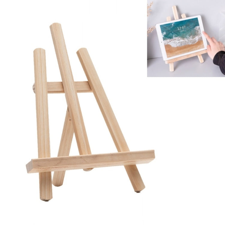 Wooden Desktop Mobile Phone Ipad Stand Flat Folding Mini Easel, Large, Small Large