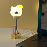 USB Night light LED Cute Bedroom Sleep Eye Protection Bedside Lamp, Regular Version, Remote Control Version Regular Version Bear