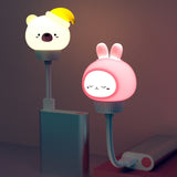 USB Night light LED Cute Bedroom Sleep Eye Protection Bedside Lamp, Regular Version, Remote Control Version