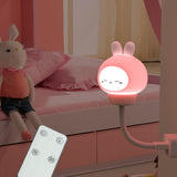 USB Night light LED Cute Bedroom Sleep Eye Protection Bedside Lamp, Regular Version, Remote Control Version Remote Control Version Rabbit