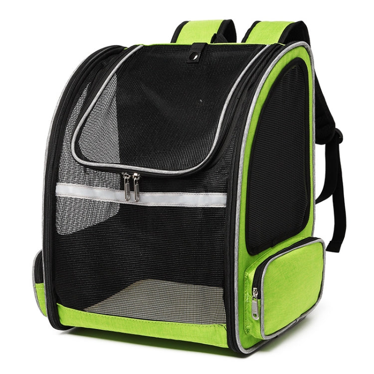 Full Net Breathable Pet Backpack For Easy Going Out Pet Backpack, Green, Black, Orange, Gray