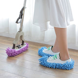 2pcs Chenille Lazy Mopping Shoe Cover Clean Floor Removable and Washable Mop Random Colour, Floor Mop