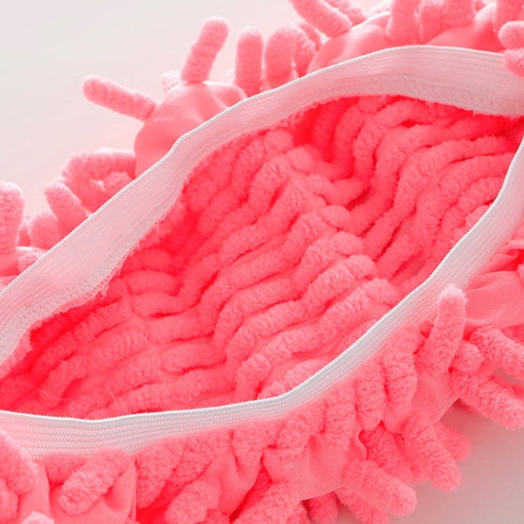 2pcs Chenille Lazy Mopping Shoe Cover Clean Floor Removable and Washable Mop Random Colour, Floor Mop