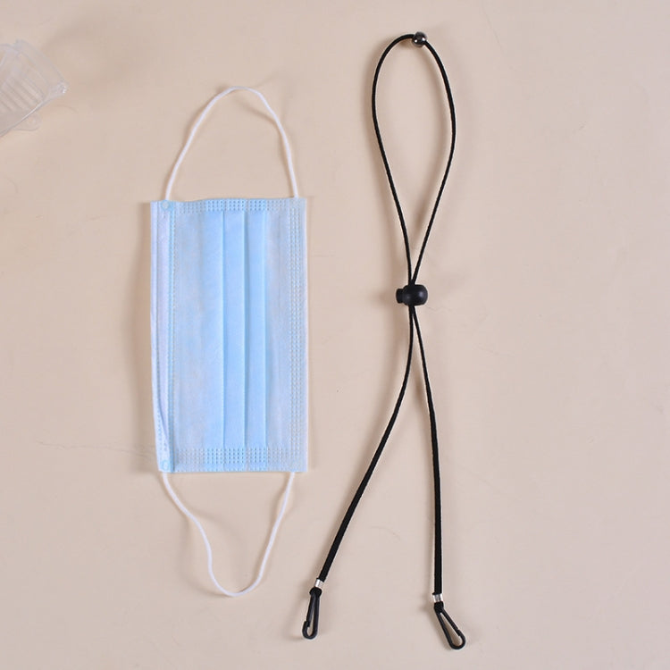 10pcs Mask Anti-lost Adjustable Lanyard and Ear Hook, Cashmere, White, Black, Yellow, Green, Blue, Pink, Red, Grey