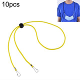 10pcs Mask Anti-lost Adjustable Lanyard and Ear Hook, Cashmere, White, Black, Yellow, Green, Blue, Pink, Red, Grey Yellow