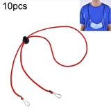 10pcs Mask Anti-lost Adjustable Lanyard and Ear Hook, Cashmere, White, Black, Yellow, Green, Blue, Pink, Red, Grey Red
