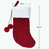 Christmas Knitted Socks Gift Bag Ornament Supplies Pendant, Red, Green, White