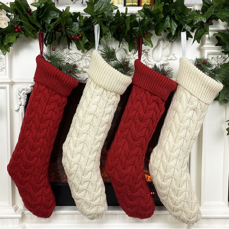 Knitted Woolen Gift Bags Christmas Socks Christmas Pendants Ornaments